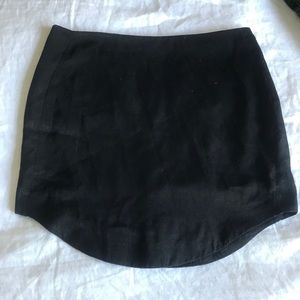 Sateen Black Skirt
